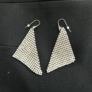 Swarovski crystal mesh earrings NEVER WORN